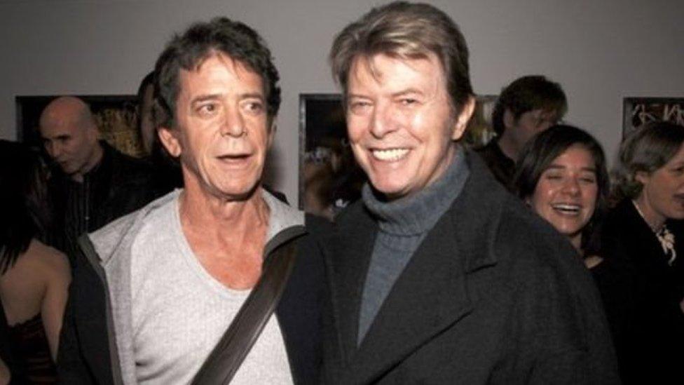 Y diweddar Lou Reed a David Bowie