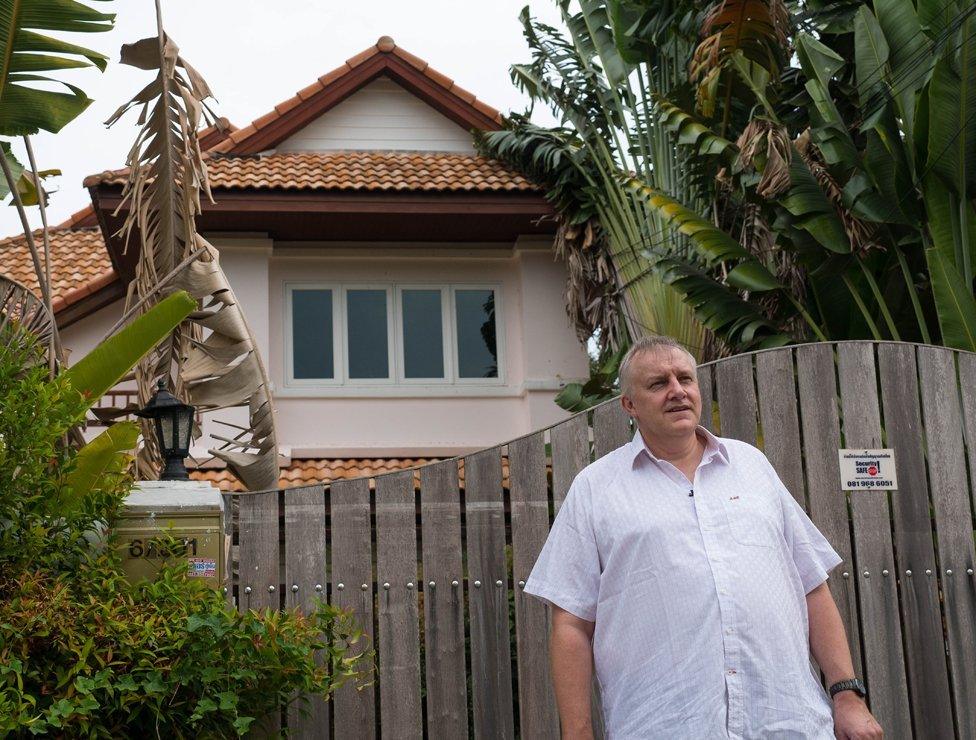 Ian Rance outside his former home in Phuket