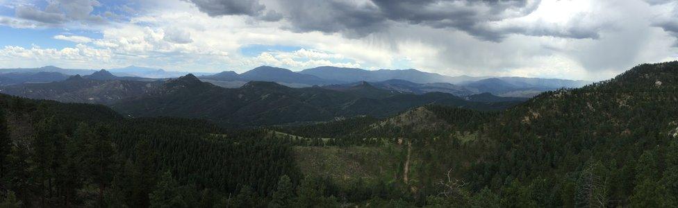 View from Nancy's as a summer storm approaches.