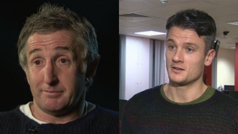 Jonathan Davies ac Owain Tudur Jones