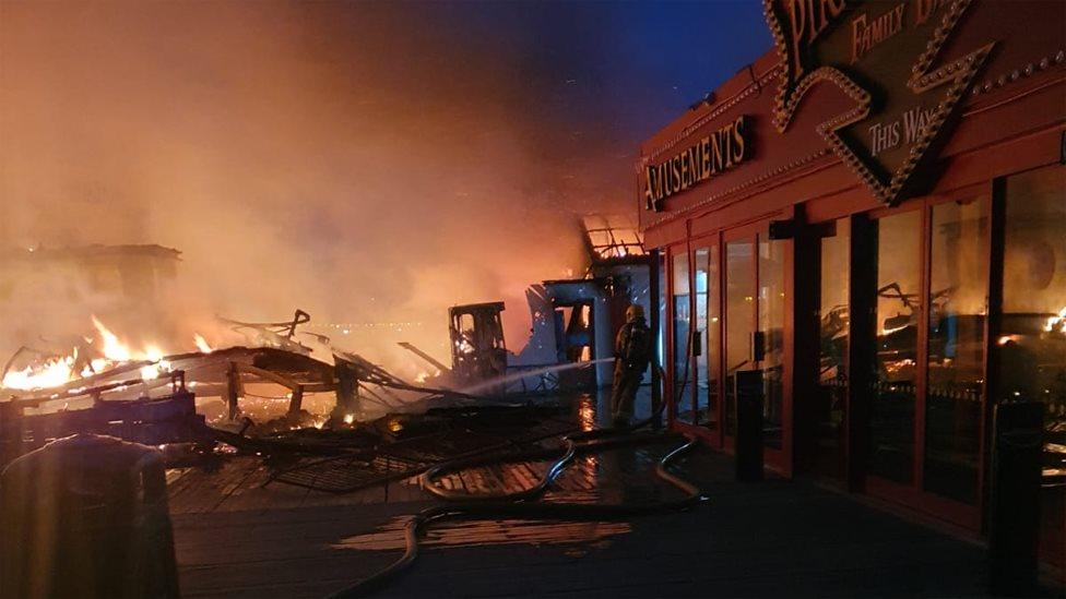 Central Pier fire