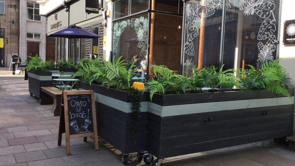 Chalkboard outside Leicester cafe