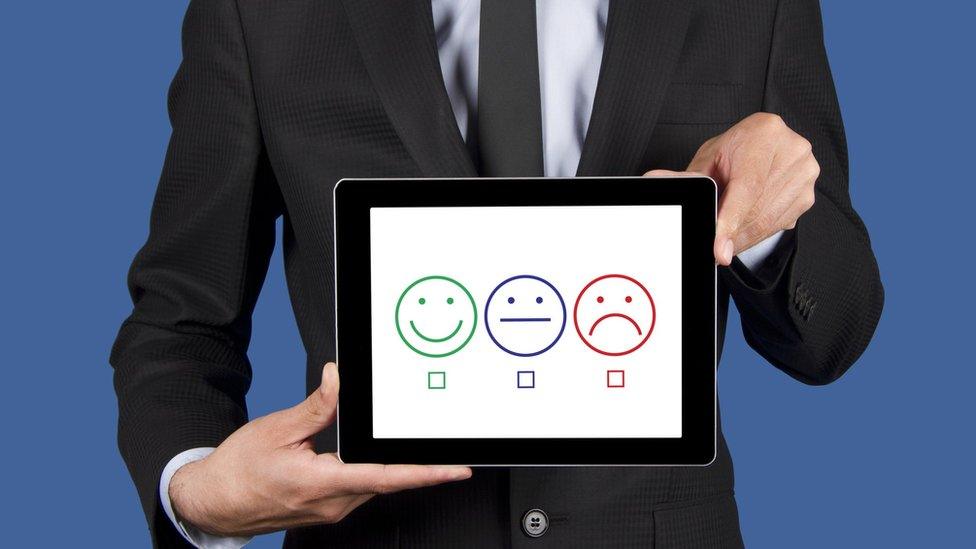 Level of Satisfaction concept on Tablet PC