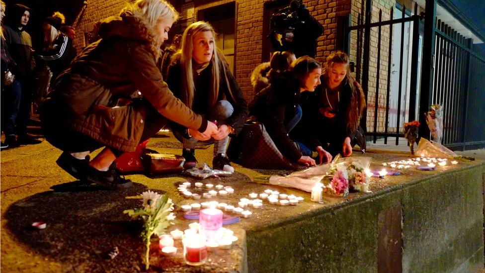 Candlelit beach vigil