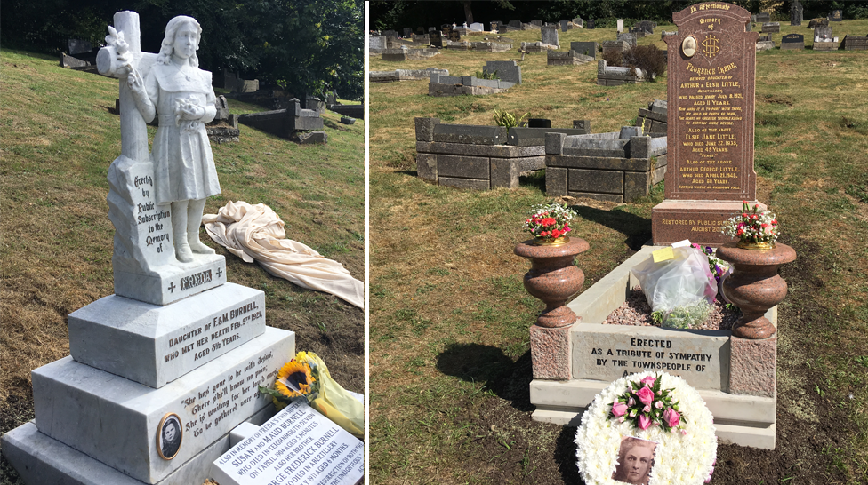 Restored: Freda and Florrie's graves