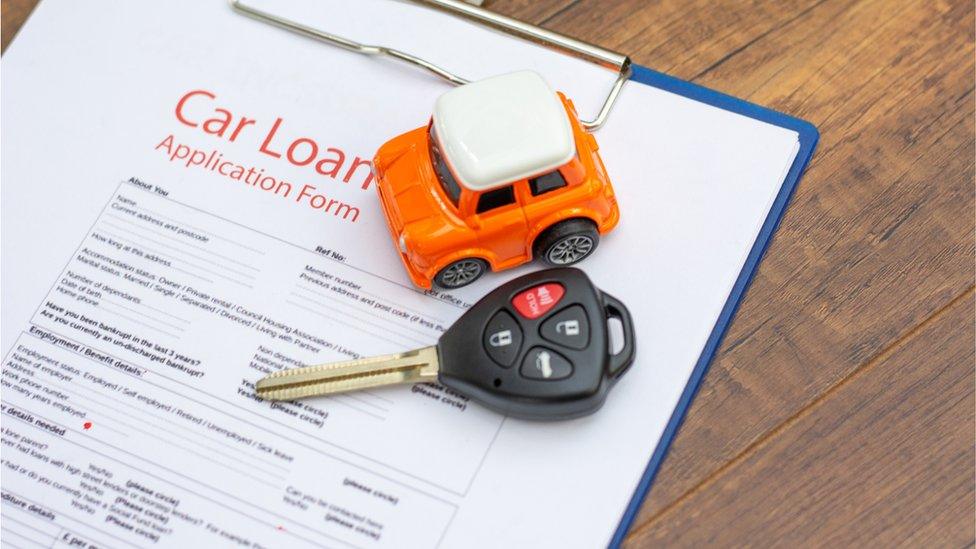 A car loan application form