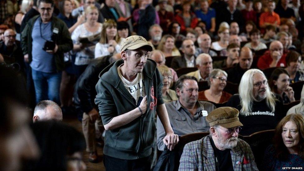 Corbyn supporters attend rally in Doncaster