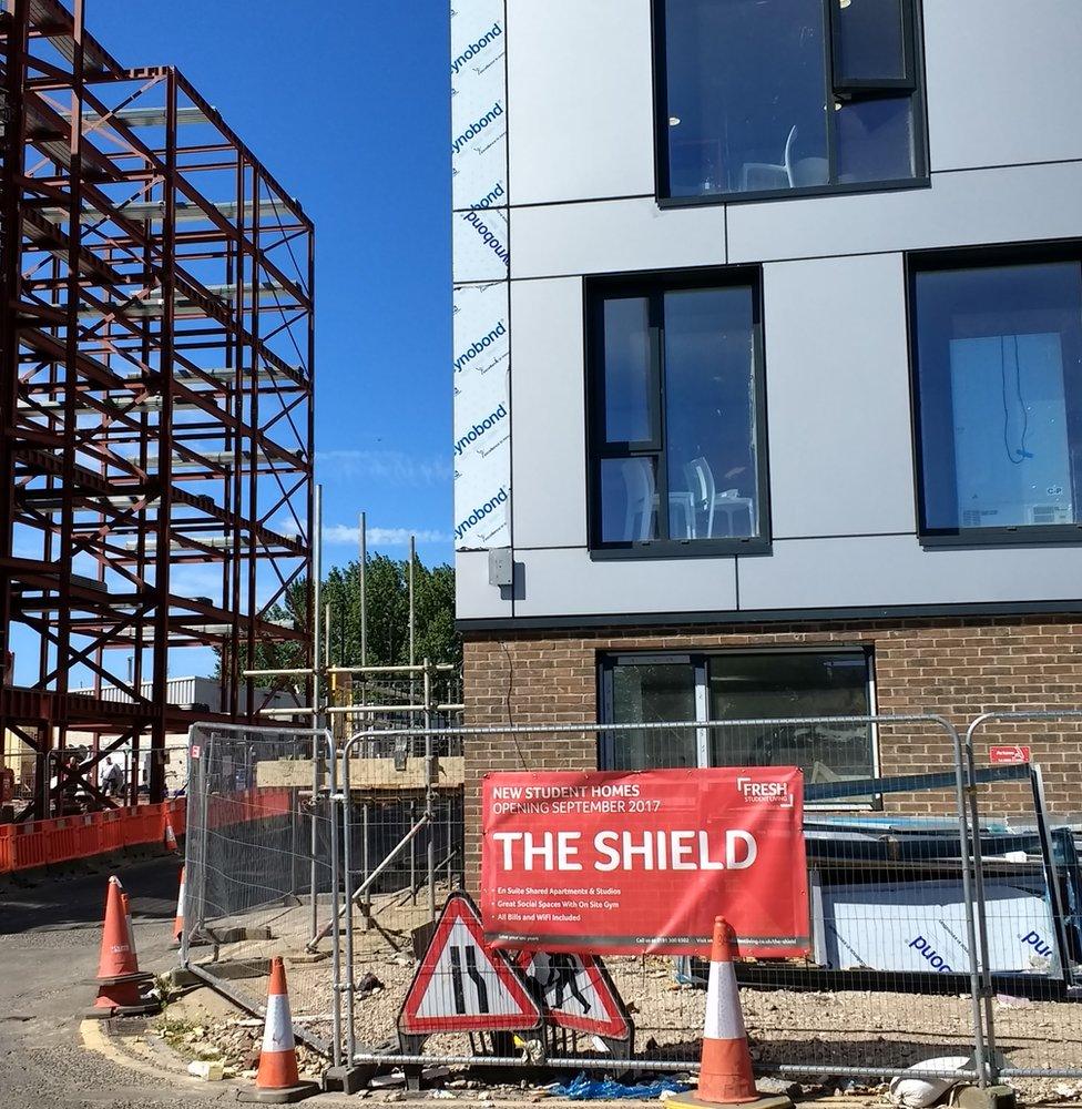 Student accommodation under construction