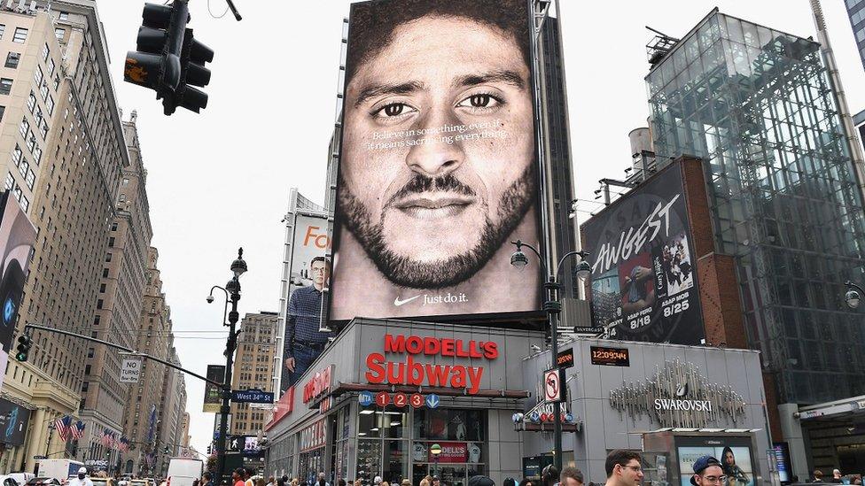 Billboard add with Colin Kaepernick