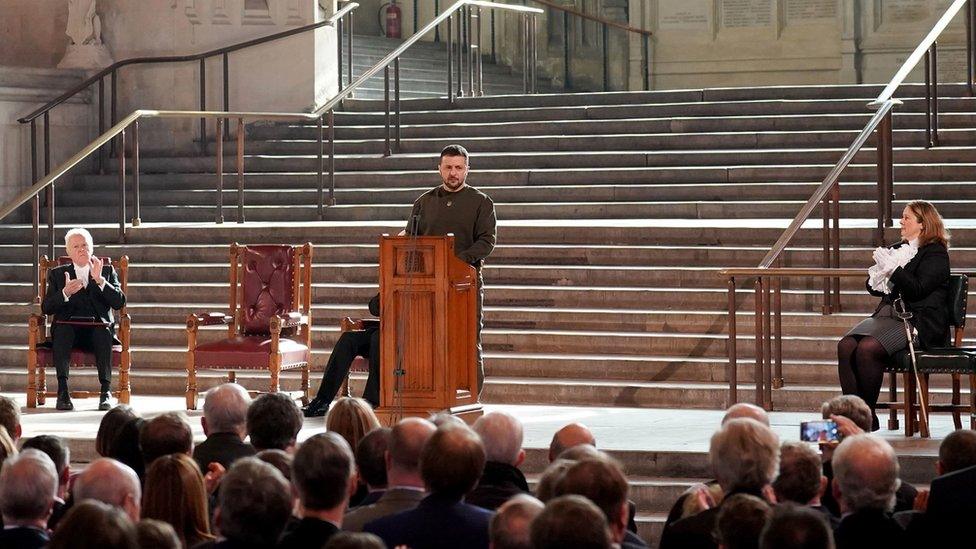 Zelensky at Westminster Hall