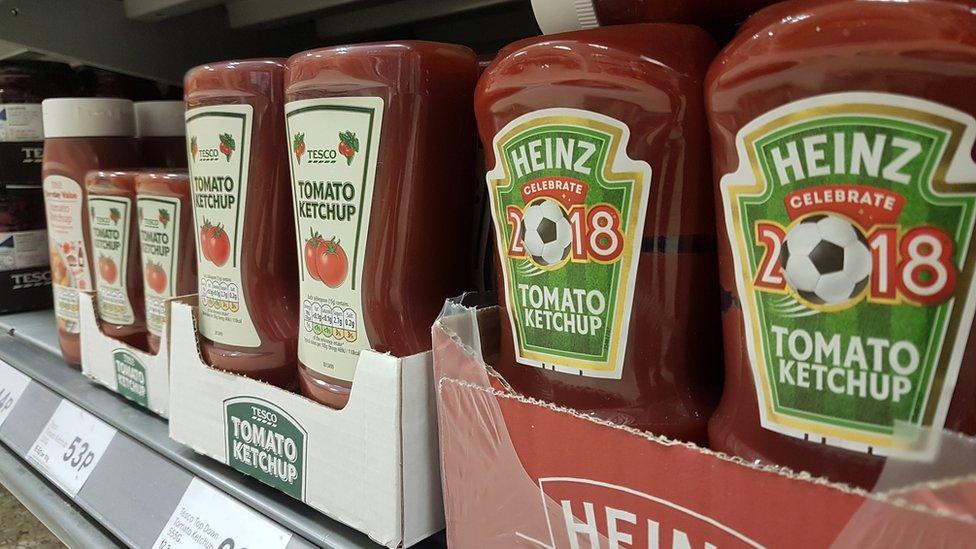 Ketchup: many people are happy with own-brand