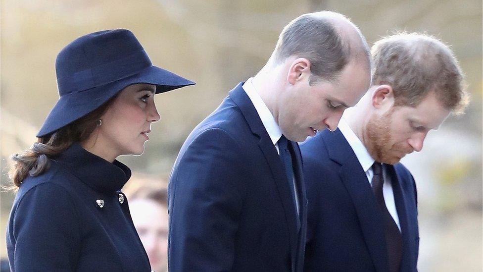 Members of the royal family went to the service