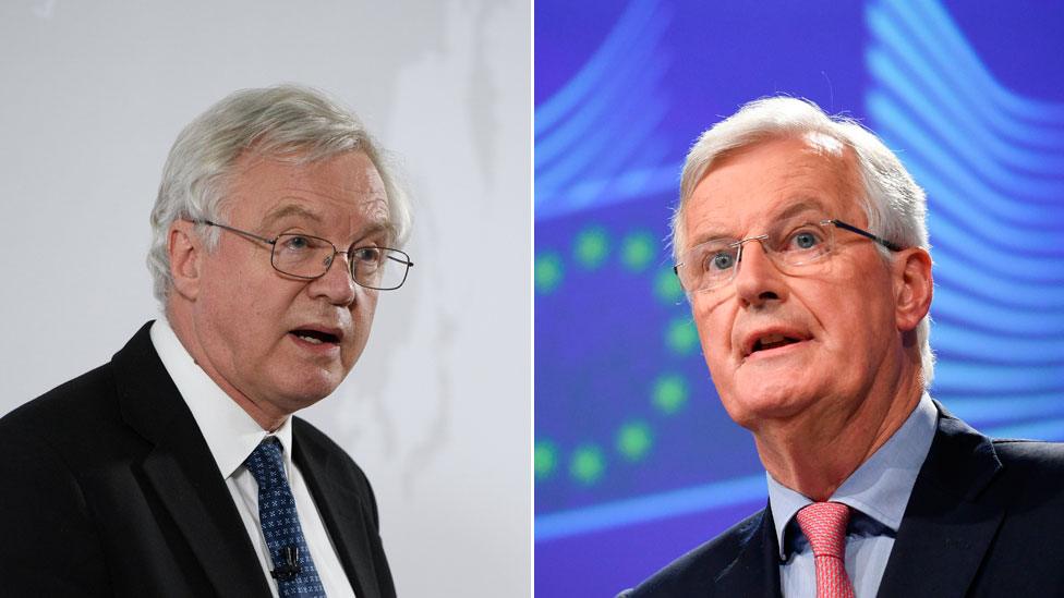 David Davis and Michel Barnier