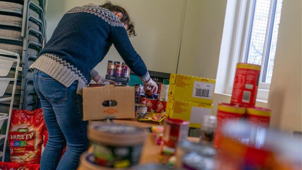 A volunteers at Community for Food in Edinburgh