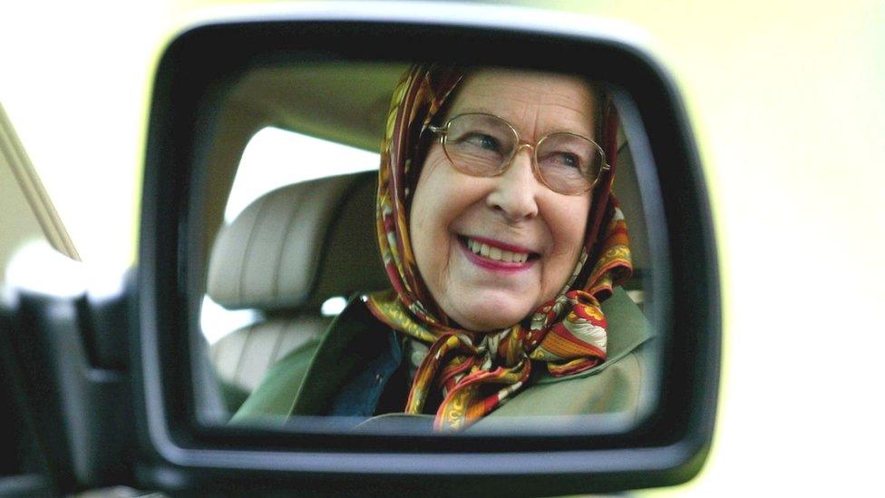 Queen Elizabeth driving