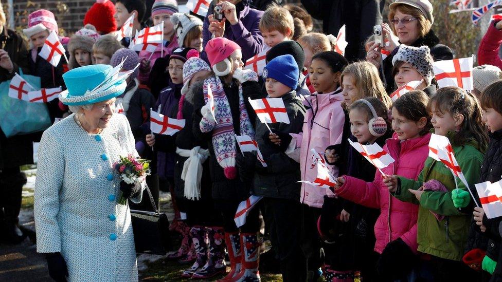 The Queen in Dersingham in 2012