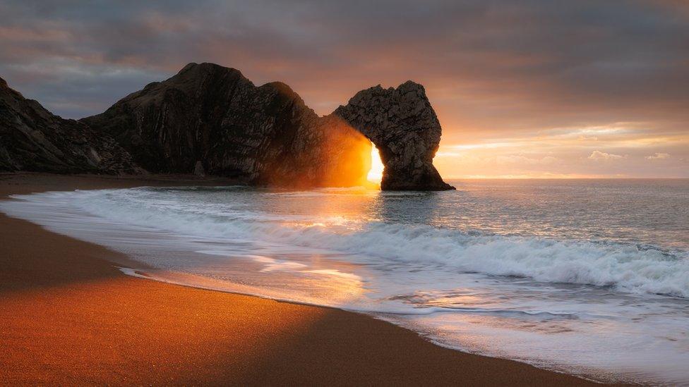 Sunstar at Durdle Door