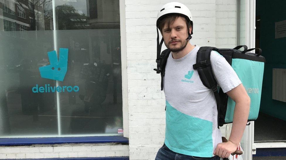 Deliveroo rider Erik