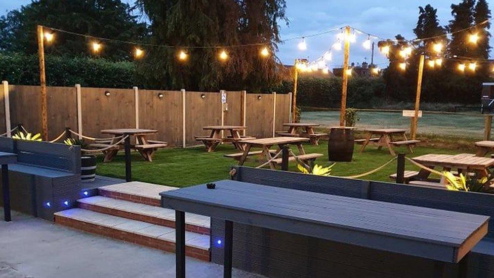 The transformed beer garden