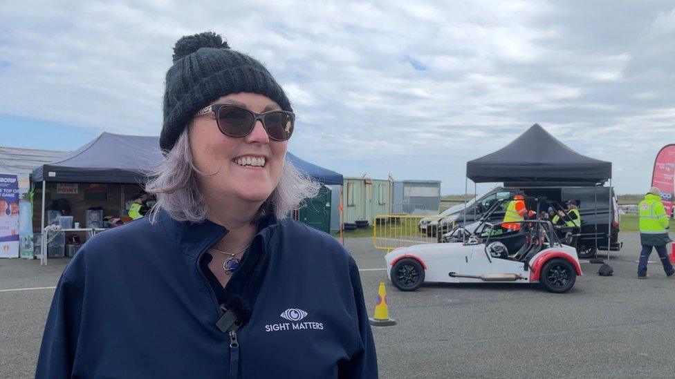 Cathryn Bradley at Jurby race track