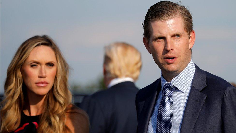 Eric Trump and his wife Lara Yunaska in West Virginia in August 2017