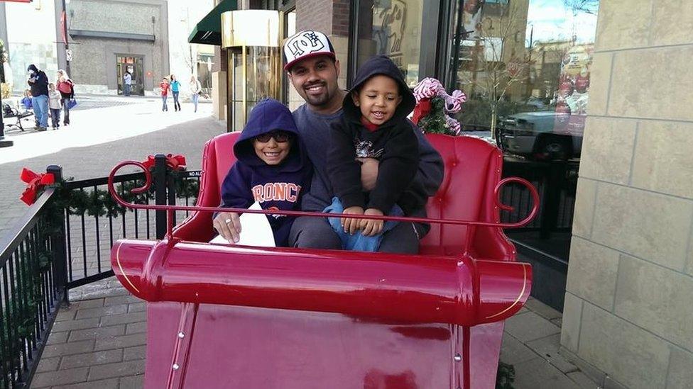 Rene Lima-Martin with his children