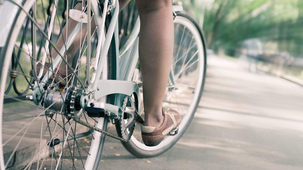 Woman cycling