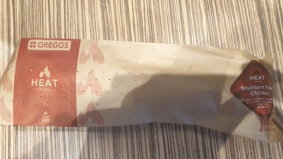 Image of Greggs sandwich shared by Merseyside Police