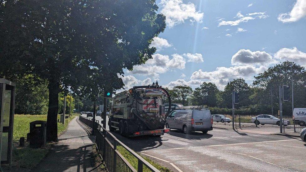 Crossing over A38