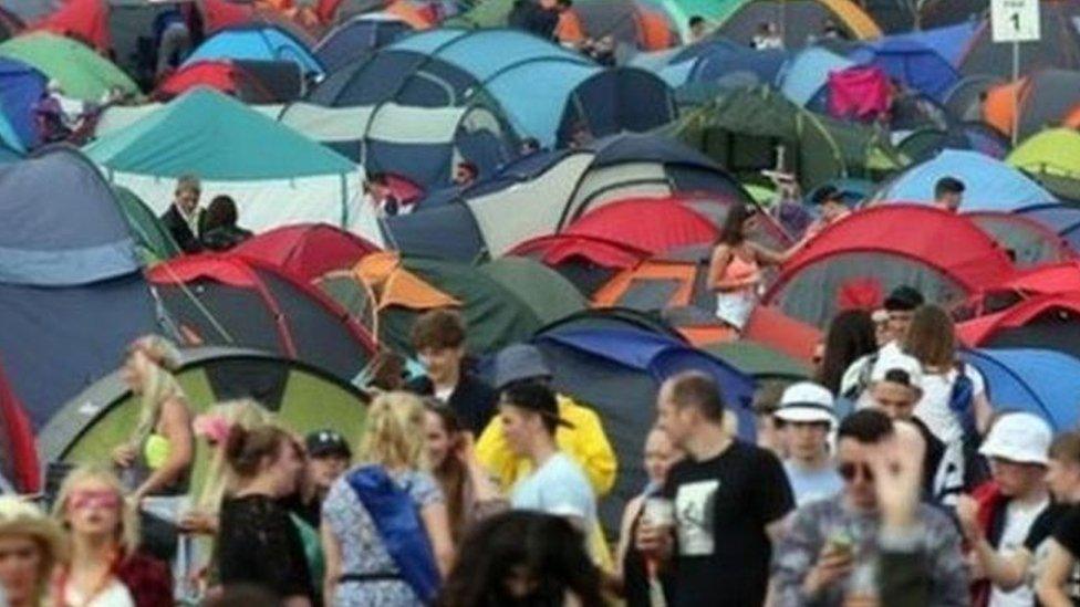 T in the Park campsite