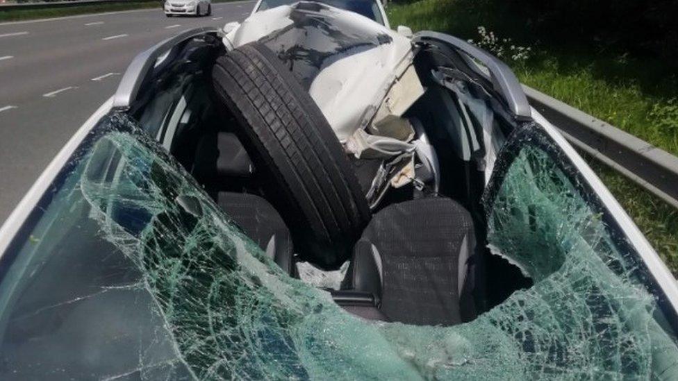 Wheel in car