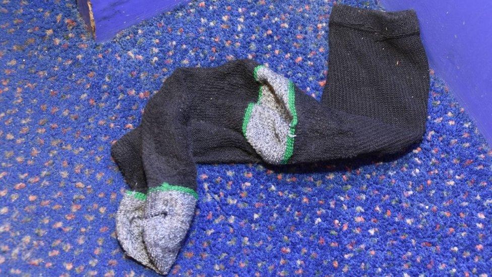 Sock left at scene