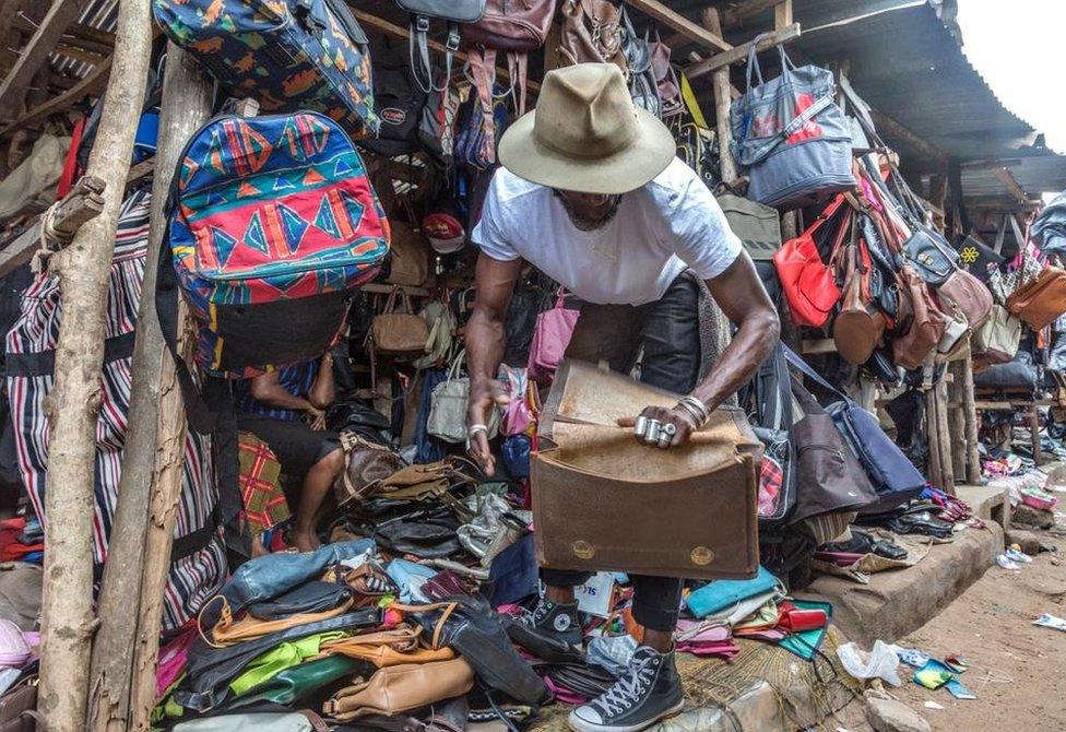 Amah at work in Hedzranawoe Market in Lome