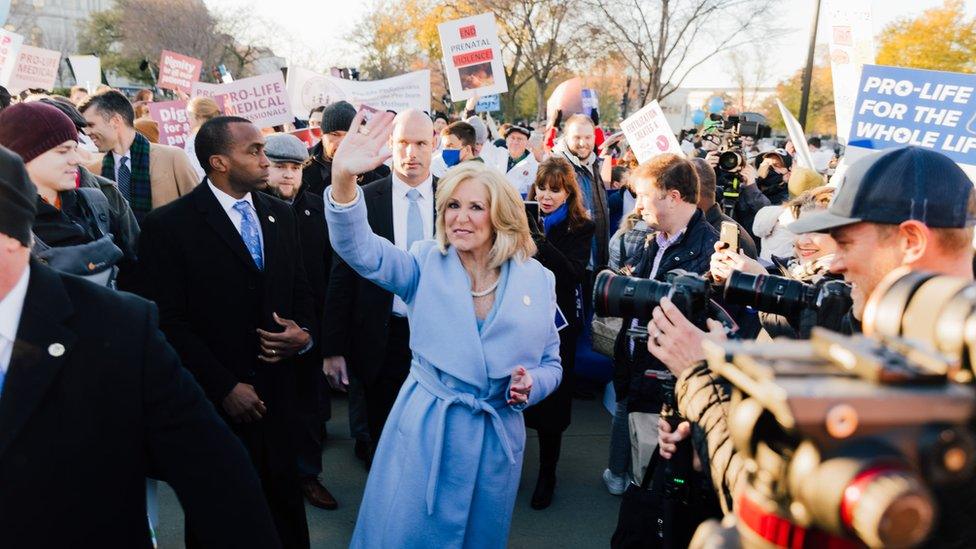 Lynn Fitch outside the Supreme Court