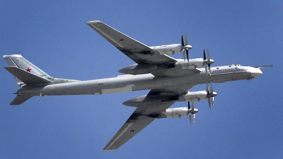 Tu-95 on display over Moscow, 7 May 15