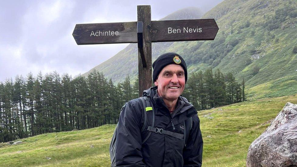 Trevor Botwood at the foot of Ben Nevis