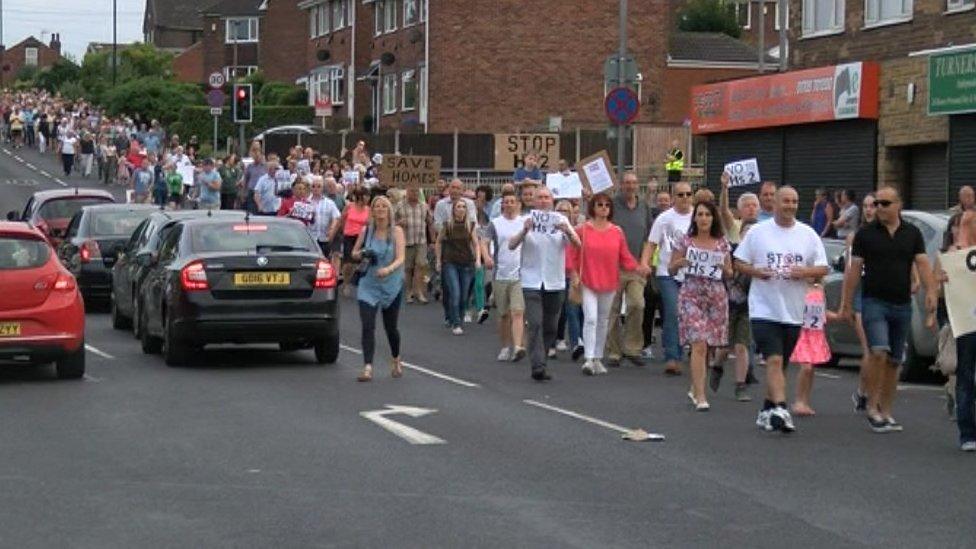 Earlier this month, protests and public meetings were held in reaction to the news that houses will be affected by the new HS2 route