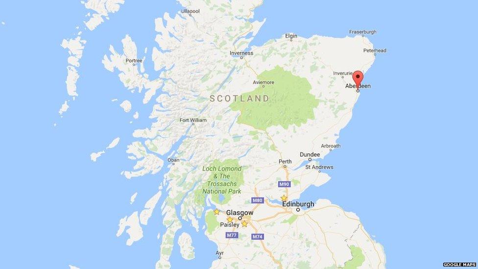 Aberdeen in Aberdeenshire on Google Maps