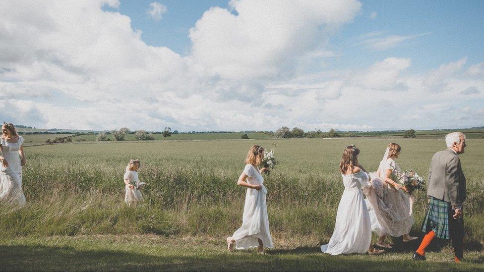 Tess Newall on her wedding day