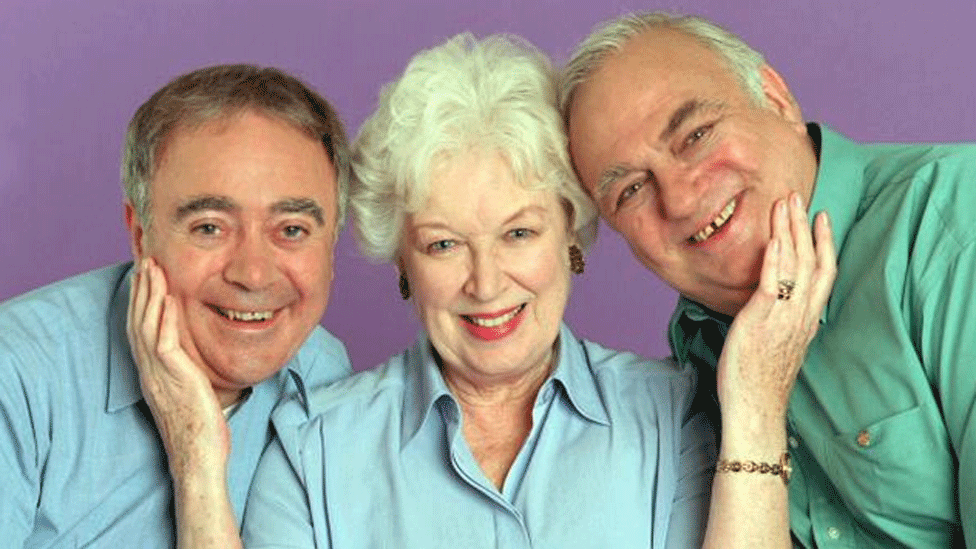 Chris Emmett, June Whitfield and Roy Hudd