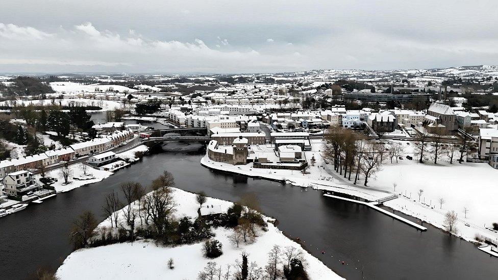 Enniskillen covered in snow