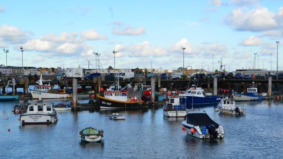 Fishing boats in Guernsey's St Peter Port Harbour