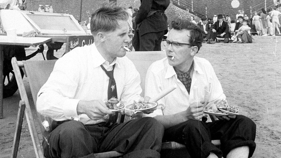 Eric and eRNIE IN bLACKPOOL in 1953