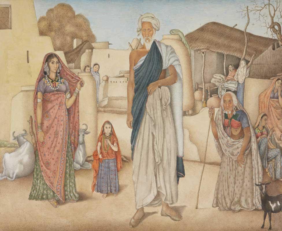 Indian villagers by Ghulam Ali Khan, 1815-16