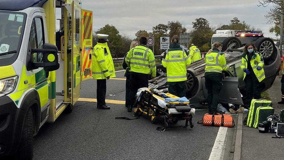 A1 at Buckden crash