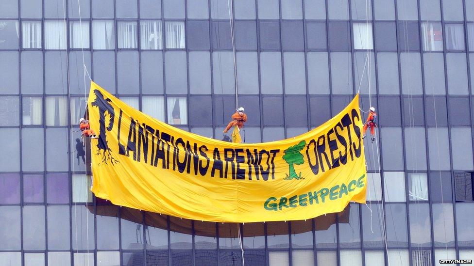 Protest against palm oil in Jakarta (2010)