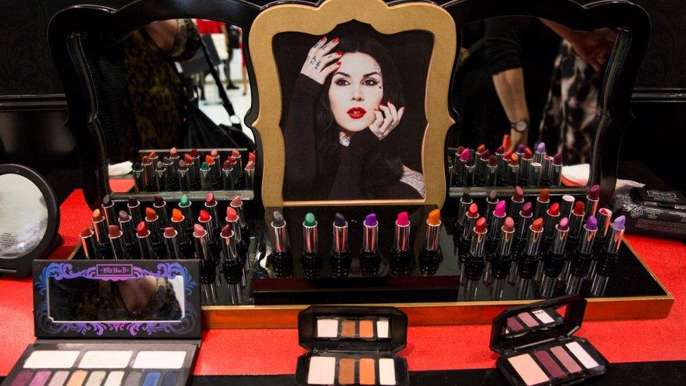 Kat Von D make-up counter in Oxford Street Debenhams