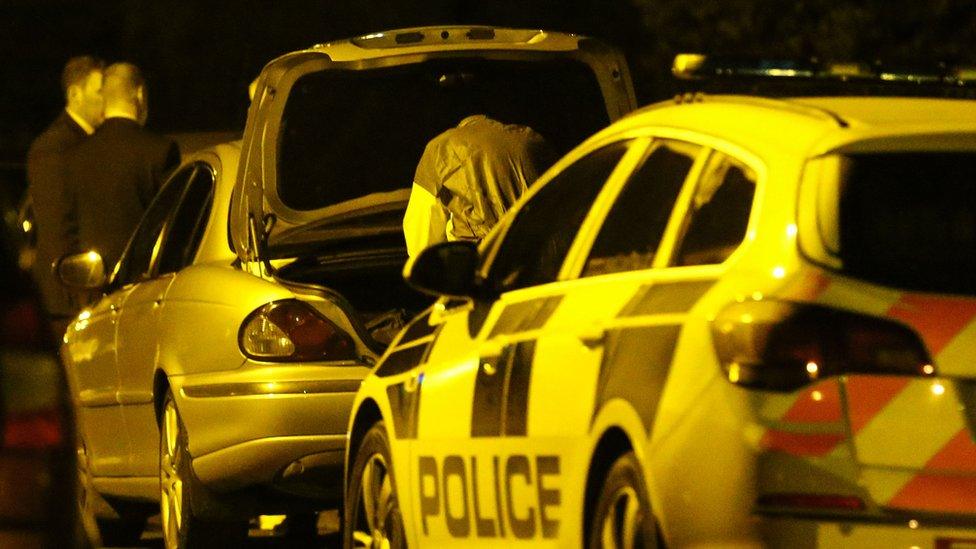 Forensic officers at Limehurst Way, Lisburn