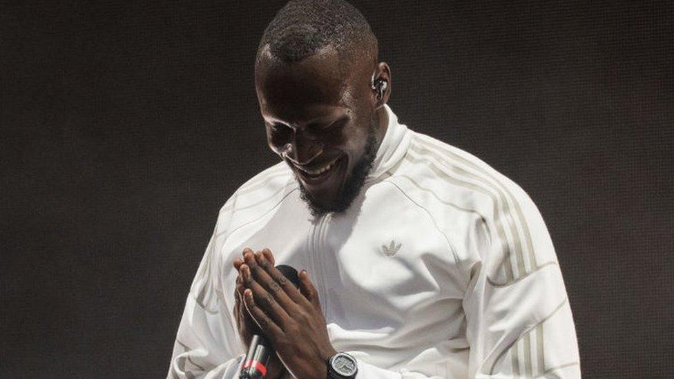 Stormzy performing at Wireless festival in 2018