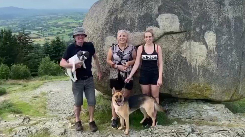 Natalie with her parents Bernie and Noel during a day out last summer